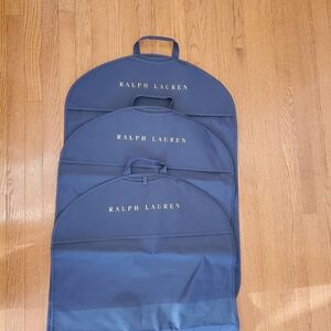 RALPH LAUREN Garment Bag Blue Side Zip Handles 24"x39" Set Of 3